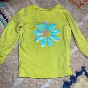 Garanimals Lime Green Sweatshirt with Sequin Flower